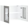 vidaXL Kitchen Wall Cabinet with Glass Door Kalmar Grey Sonoma Engineered Wood