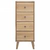 vidaXL Chest of Drawers 40x30x100 cm Solid Wood Teak