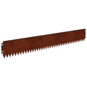 vidaXL Lawn Edging 20 pcs 103 x 15 cm Steel Rusty