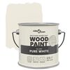vidaXL Wood Paint White 16.5 x 16.5 x 16 cm Wall Print