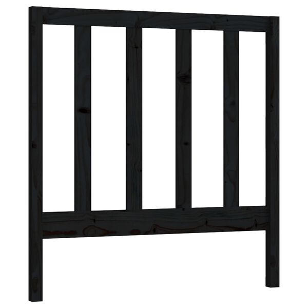 vidaXL Bed Headboard Black 81x4x100 cm Solid Wood Pine