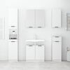 vidaXL Bathroom Cabinet High Gloss White 32x34x188.5cm Engineered Wood