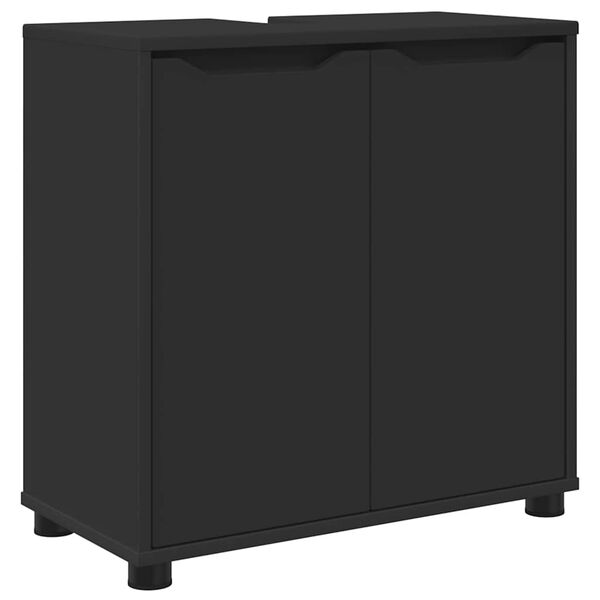 vidaXL Bathroom Basin Cabinet Black 60 x 30 x 60 cm Engineered Wood