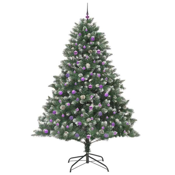 vidaXL Artificial Christmas Tree with 300 LEDs with Stand Green 240 cm