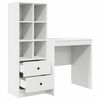vidaXL Desk with Drawer 2 pcs White