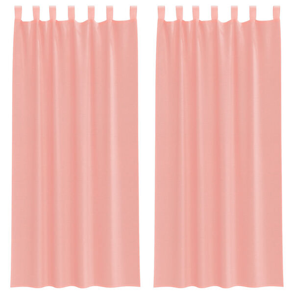 vidaXL Voile Curtains with Loops 2 pcs Pink 140x225 cm