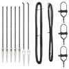 vidaXL Fence Post 7 pcs Grey Steel