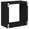 vidaXL Wall Cube Shelves 2 pcs Black 26x15x26 cm