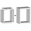 vidaXL Firewood Rack 60x40x80 cm Stainless Steel