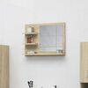 vidaXL Bathroom Mirror Sonoma Oak 60x10.5x45 cm Engineered Wood