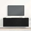 vidaXL TV Cabinets 2 pcs Black Oak 120x30x41 cm Engineered Wood