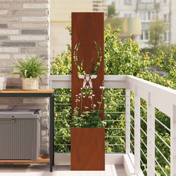 vidaXL Garden Privacy Screen Rusty 32 x 150 cm Weathering steel