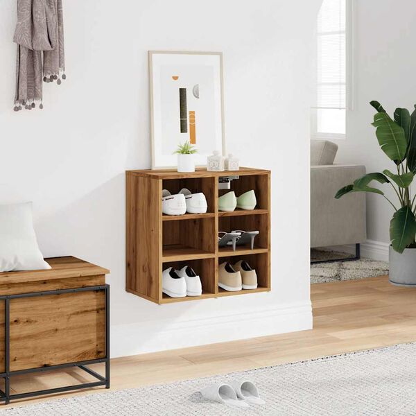 vidaXL Shoe Cabinet Artisan Oak 52x30x50 cm
