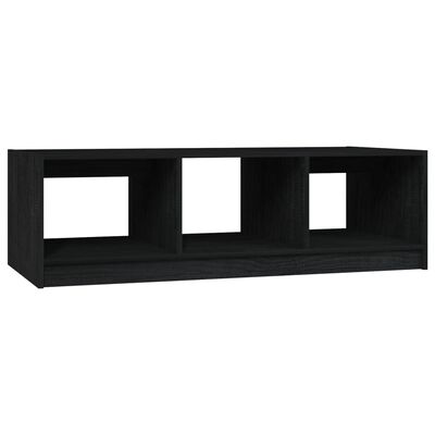 vidaXL Coffee Table Black 110x50x34 cm Solid Pinewood