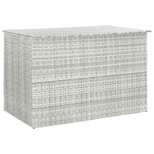 vidaXL Garden Storage Box Light Grey 150x100x100 cm Poly Rattan