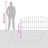 vidaXL Spike Fence Black 200 x 110 cm Powder-Coated Steel