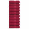vidaXL Wash Towels FROGN 10 pcs Bordeaux 30 x 30 cm 360 100% Cotton