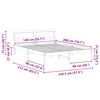 vidaXL Bed Frame with Headboard Brown 140 x 200 cm Solid Pine Wood