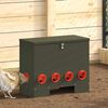 vidaXL Chicken Feeder 2 pcs Olive Green 60.5 x 29 x 51 cm