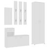 vidaXL Hallway Furniture Set White Engineered Wood