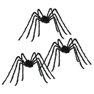 vidaXL Halloween Spider Decoration 3 pcs Black 200 cm