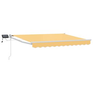 vidaXL Manual Retractable Awning with LEDs Sand
