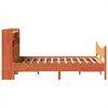 vidaXL Bed Frame without Mattress Wax Brown 135x190 cm Double Solid Wood Pine
