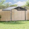 vidaXL Outdoor Dog Kennel with Roof Silver 3x3x2.5 m Galvanised Steel