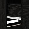 vidaXL TV Cabinet with LED Black Oak 165 x 34 x 40 cm Engineered Wood