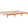 vidaXL Family Bed Frame No Mattress Wax Brown 270x200 cm Solid Wood Pine
