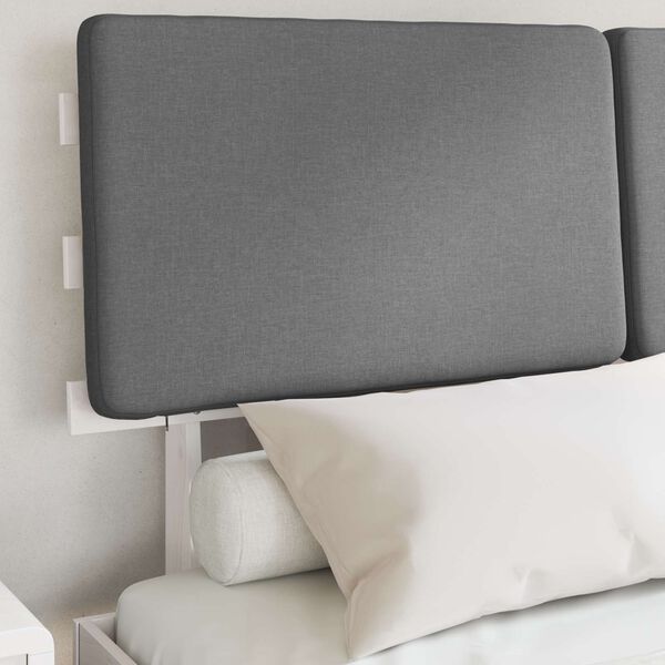 vidaXL Bed Frame with Upholstered Headboard Light Grey 120 x 190 cm