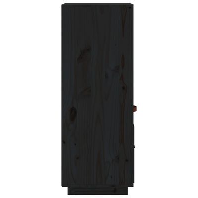 vidaXL Highboard Black 34x40x108,5 cm Solid Wood Pine