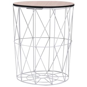 vidaXL Coffee Table White &Oslash; 47 cm