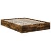 vidaXL Storage Bed Concrete Grey 140 x 190 cm Engineered Wood