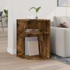 vidaXL End Table Smoked Oak 39.7 x 39.7 x 60 cm Engineered Wood