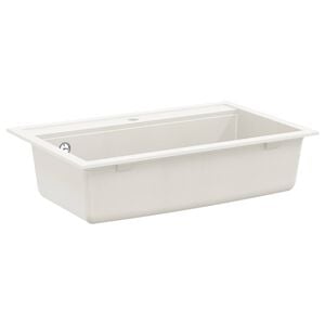 vidaXL Sink Granite 795 x 505 mm White