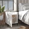 vidaXL Bed Cabinets with Metal Legs High Gloss White 40x30x50 cm