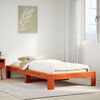 vidaXL Bed Frame without Mattress Wax Brown 100x200 cm Solid Wood Pine