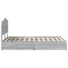 vidaXL Storage Bed Grey Sonoma 135 x 190 cm Engineered Wood