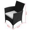 vidaXL Garden Chairs 2 pcs Poly Rattan Black
