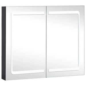 vidaXL Bathroom Cabinet | Anthracite | MDF, Glass | Medium | Bathroom Cabinet