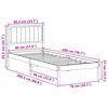 vidaXL Bed Frame with Upholstered Headboard Light Grey 80 x 200 cm