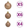 vidaXL Artificial Pre-lit Christmas Tree with Ball Set&Pine Cones 180 cm