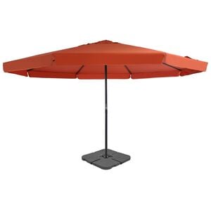 vidaXL Garden Parasol with Portable Base Terracotta