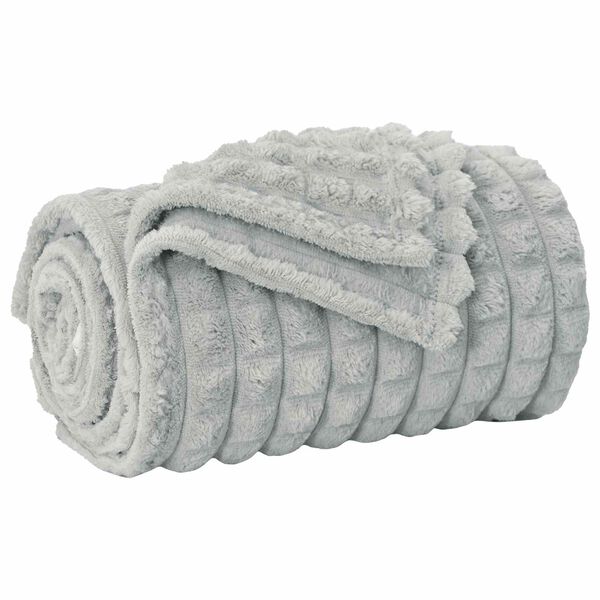 vidaXL Throw Blanket Grey 240 x 220 cm Fleece