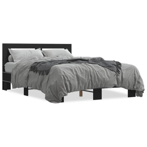 vidaXL Bed Frame without Mattress Black 120x200 cm