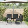 vidaXL Garden Sofa Set with Cushion 2 pcs Black Poly Rattan
