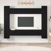 vidaXL TV Cabinet Set Wall-mounted 10 pcs Black Oak 30.5 x 30 x 90 cm
