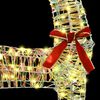 vidaXL 3D Reindeer with 140 LEDs Warm white 128 cm PET
