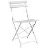 vidaXL Garden Folding Chair Folding 2 pcs White 42 x 46 x 82cm Metal